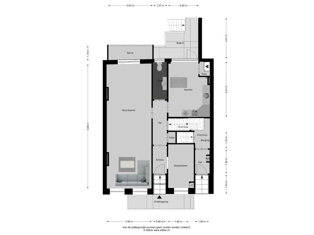 View floorplan of Begane grond of Dijkstraat 15