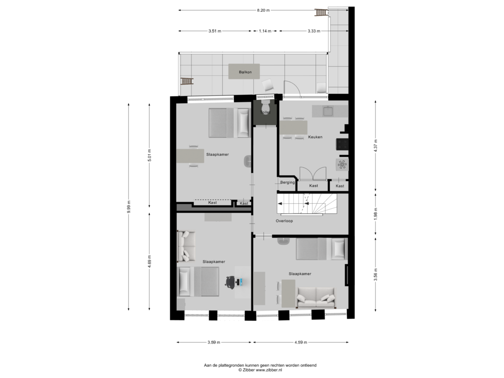 View floorplan of Eerste Verdieping of Dijkstraat 15