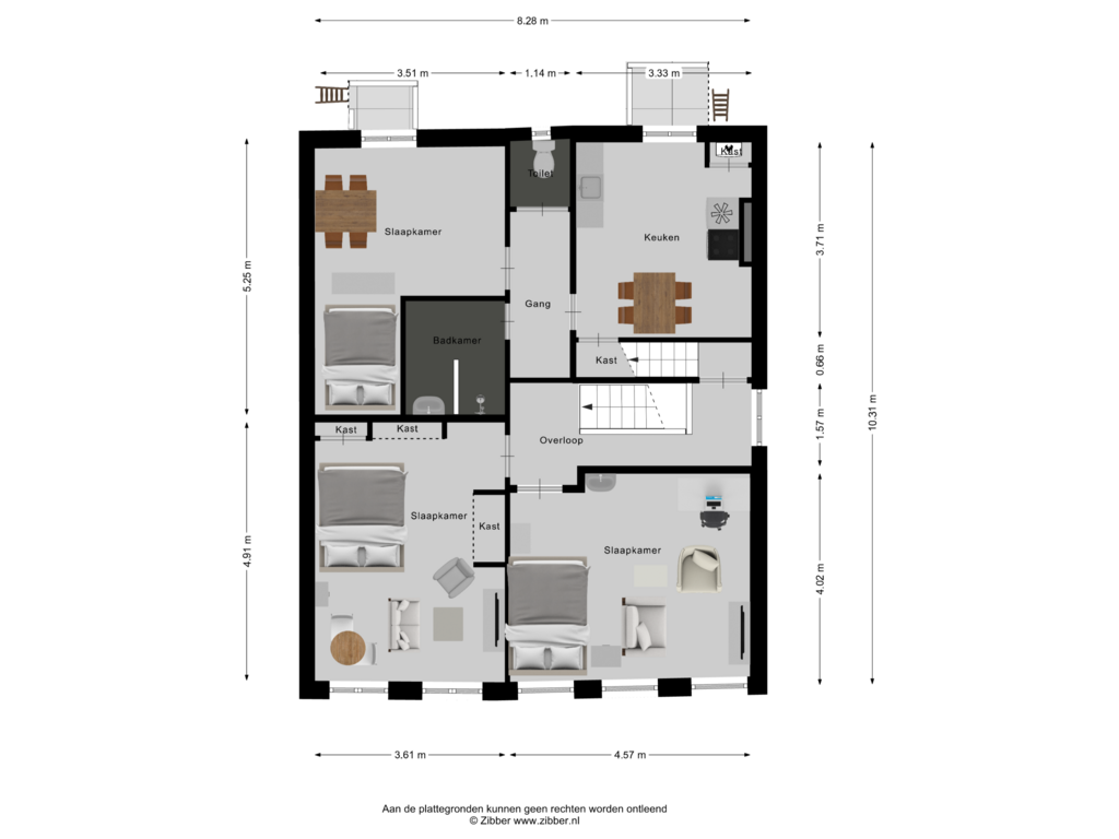 View floorplan of Tweede Verdieping of Dijkstraat 15