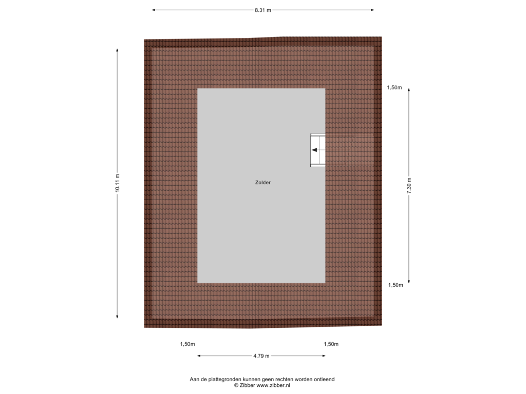 View floorplan of Zolder of Dijkstraat 15