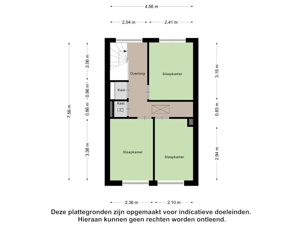 Bekijk plattegrond van Eerste Verdieping van Brummelkampstraat 4