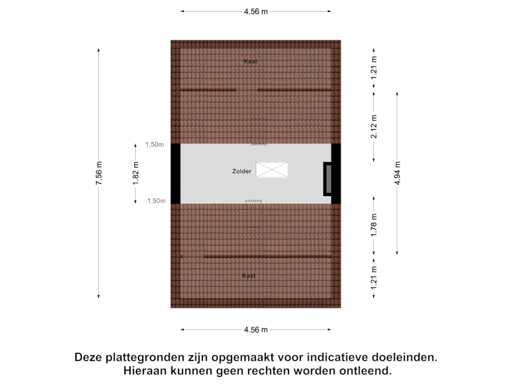 Bekijk plattegrond van Zolder van Brummelkampstraat 4