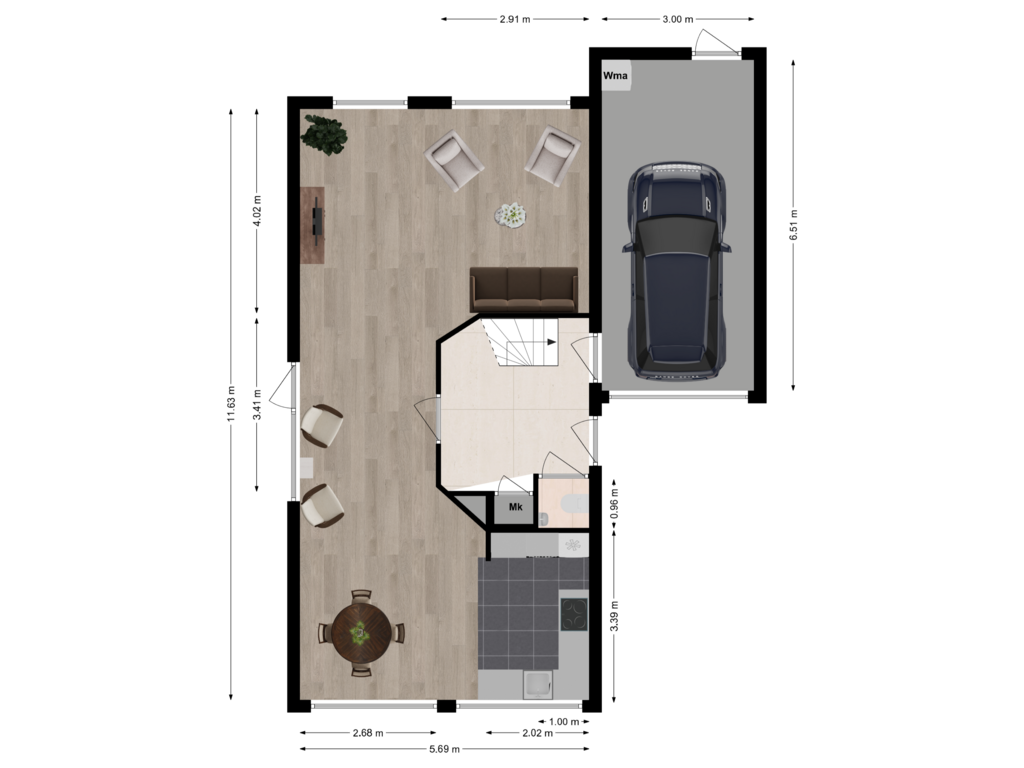 View floorplan of Begane vloer of Zeelt 142