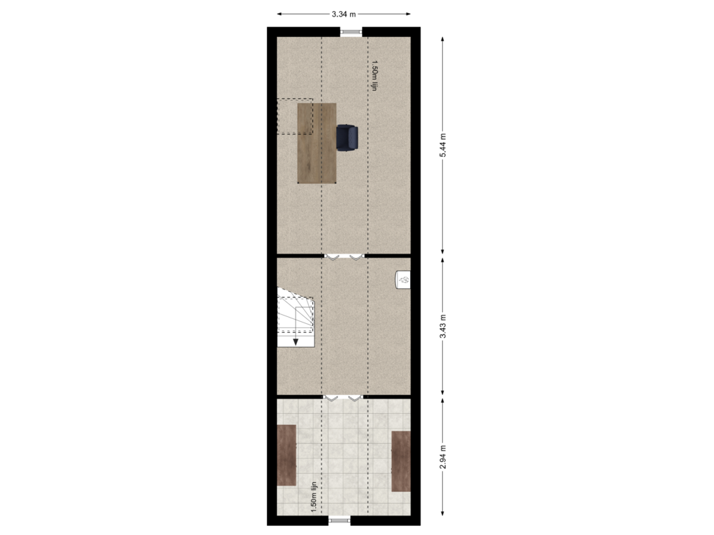 View floorplan of Tweede verdieping of Zeelt 142