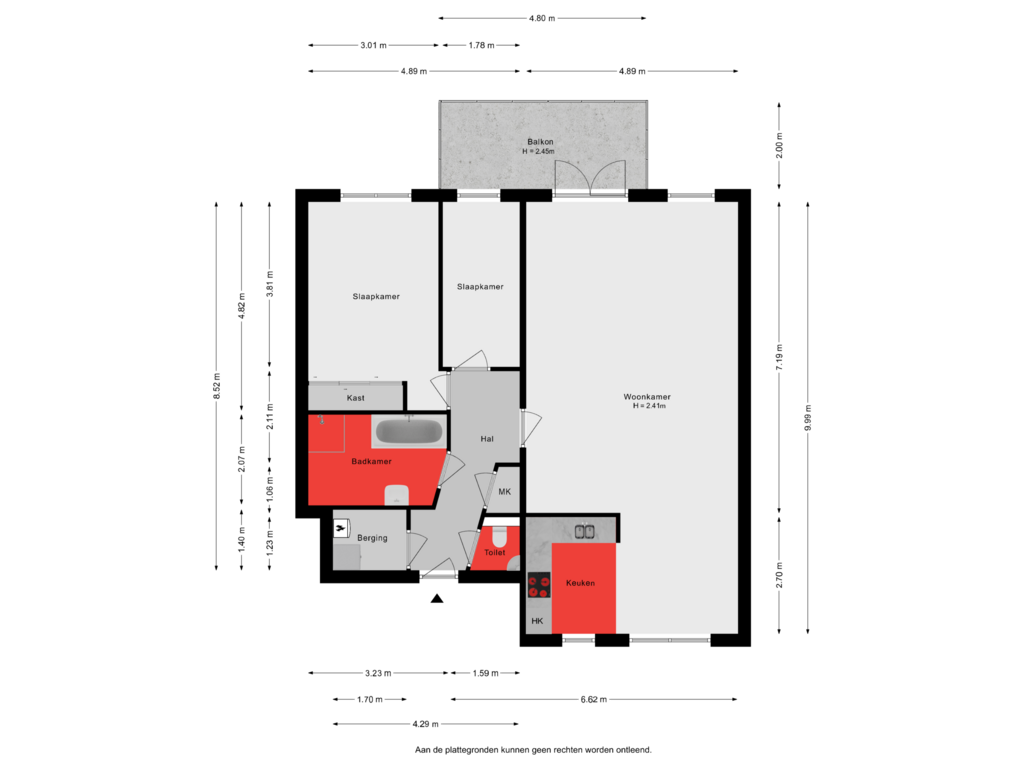 Bekijk plattegrond van Appartement van Merbau 88