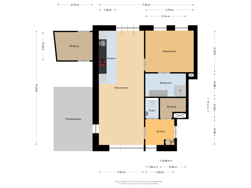 Bekijk plattegrond van Begane grond van St. Janstraat 9-B