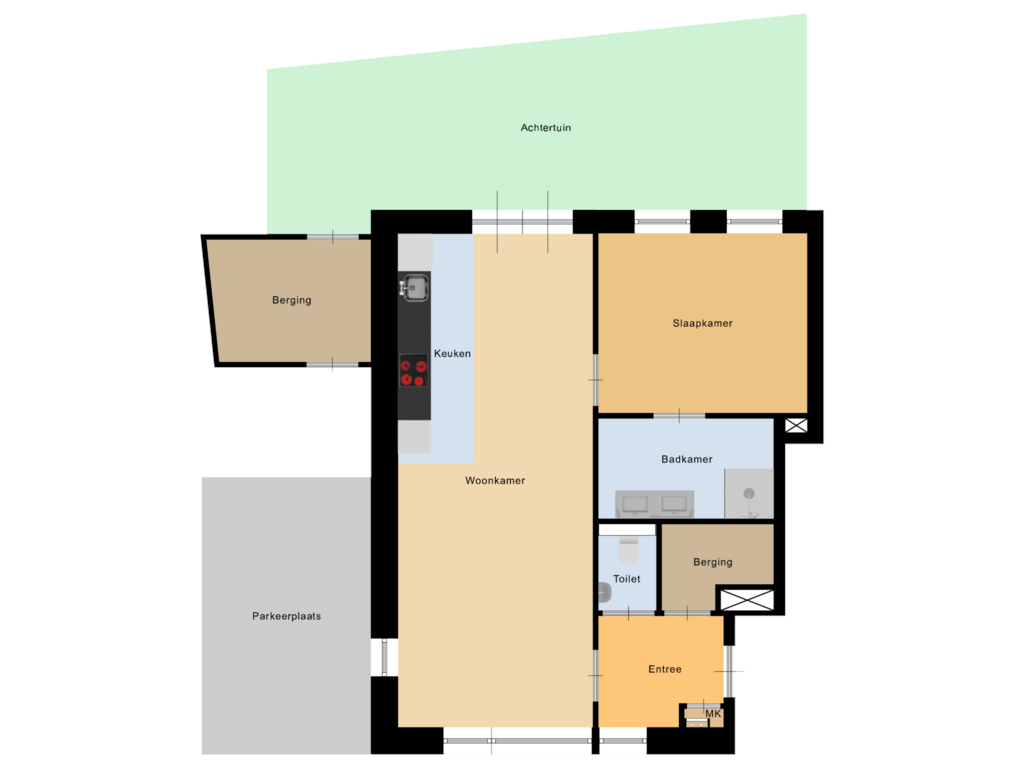 Bekijk plattegrond van Situatie van St. Janstraat 9-B