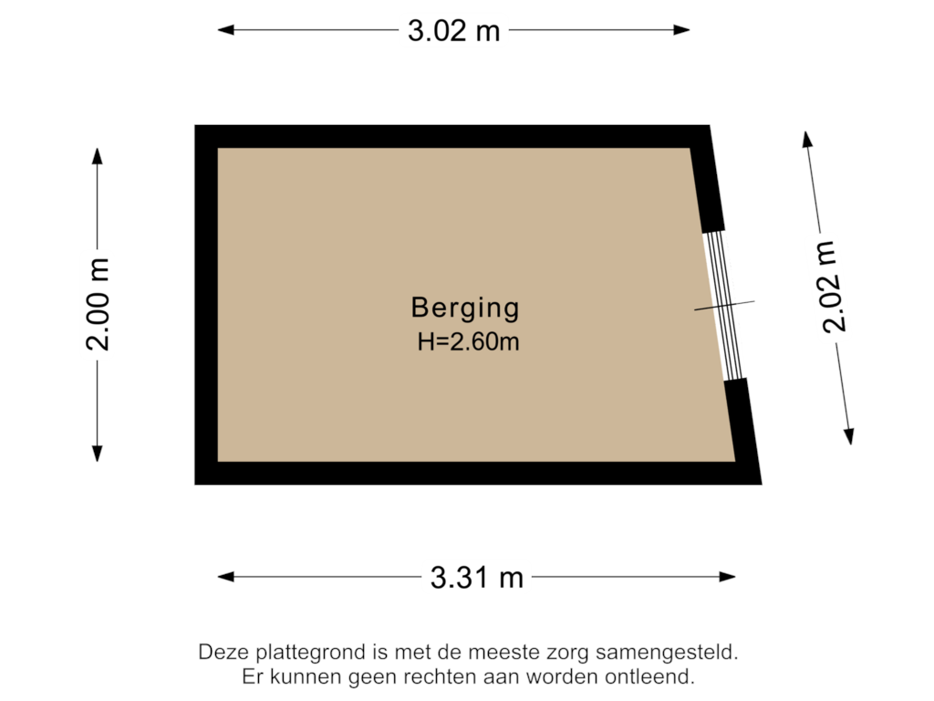 Bekijk plattegrond van Berging van St. Janstraat 9-C