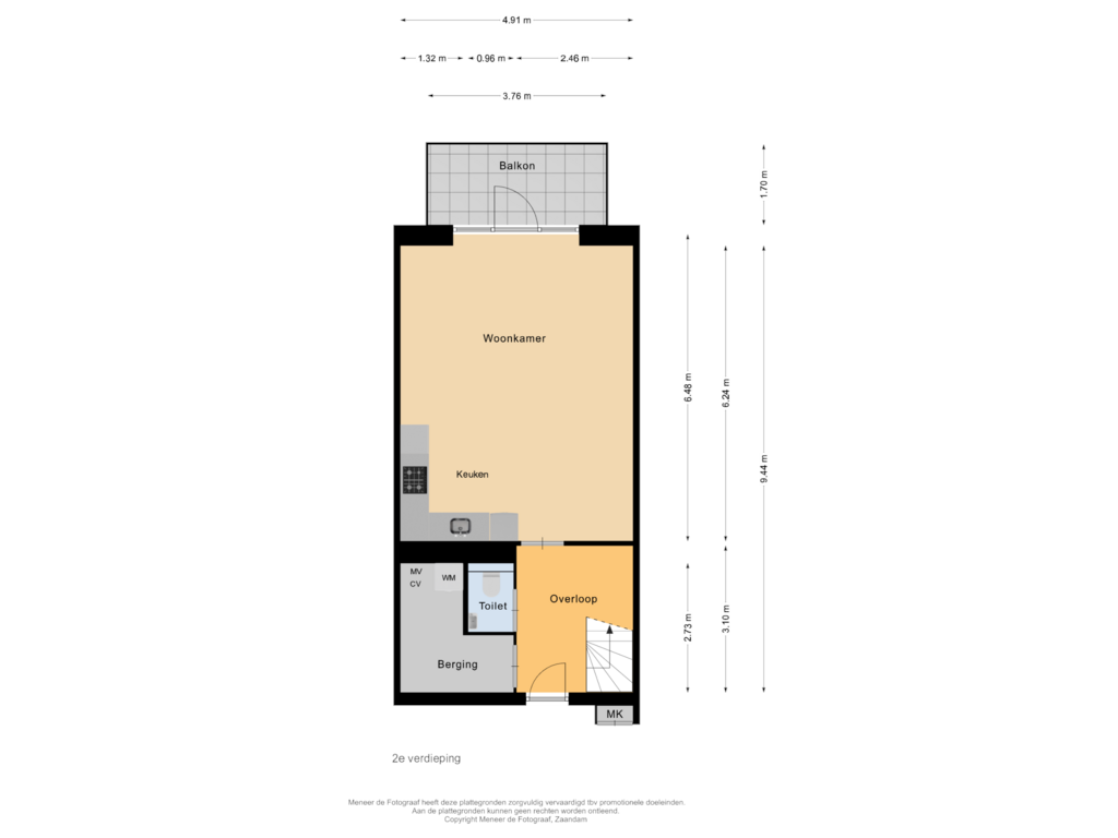 View floorplan of 2e verdieping of Beukenpad 38