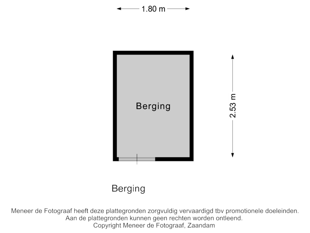 View floorplan of Berging of Beukenpad 38