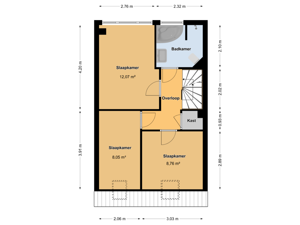 Bekijk plattegrond van Eerste Verdieping van Fregatvogel 1