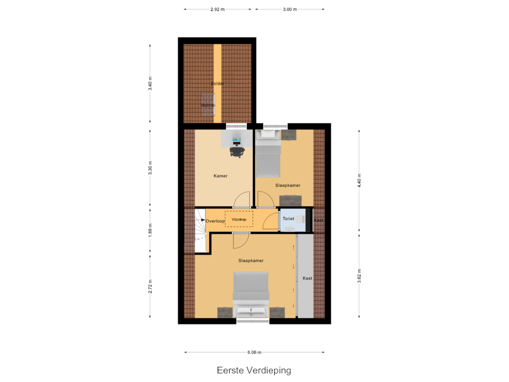 Bekijk plattegrond van Eerste Verdieping van Beuzenes 7