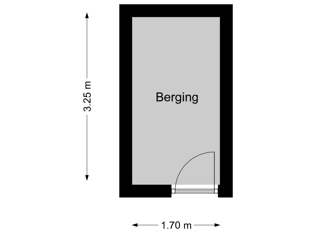 Bekijk plattegrond van berging van Bleulandweg 334