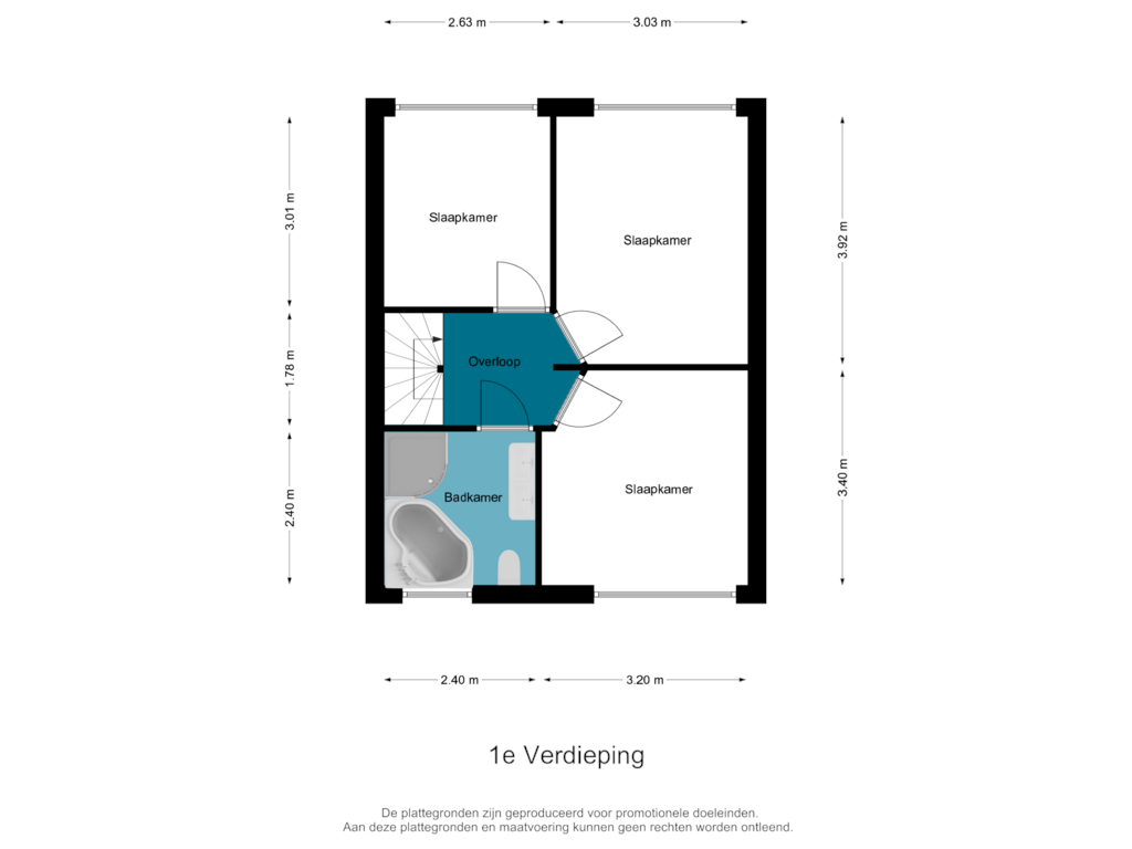 Bekijk plattegrond van 1e Verdieping van Jan van Gooyenhof 21