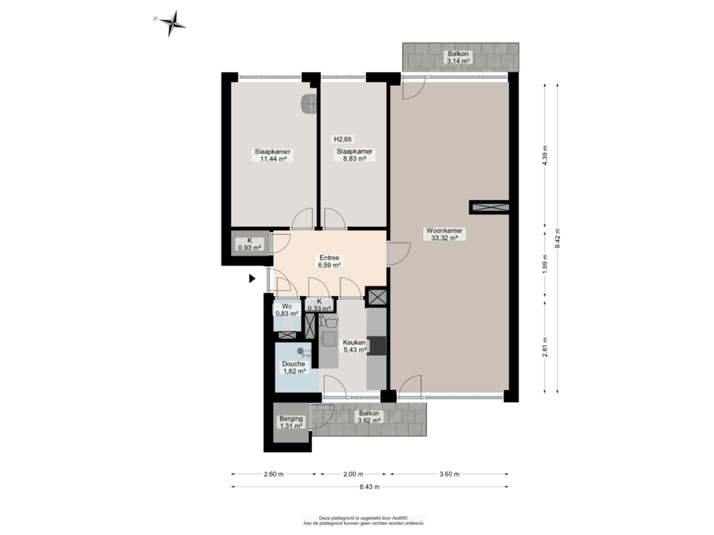 Bekijk plattegrond van Vierde verdieping van Vondellaan 248