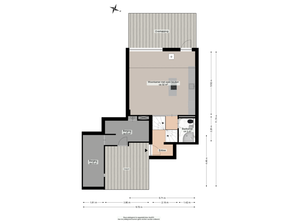 View floorplan of Begane grond of De Wouden 196