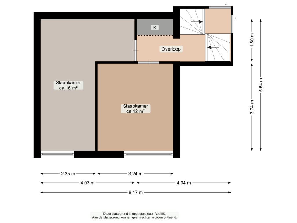 View floorplan of Eerste verdieping of De Wouden 196