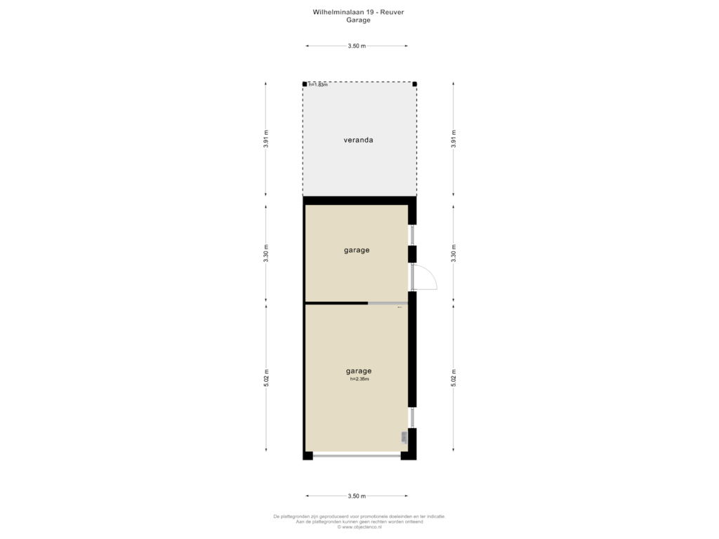 View floorplan of GARAGE of Wilhelminalaan 19