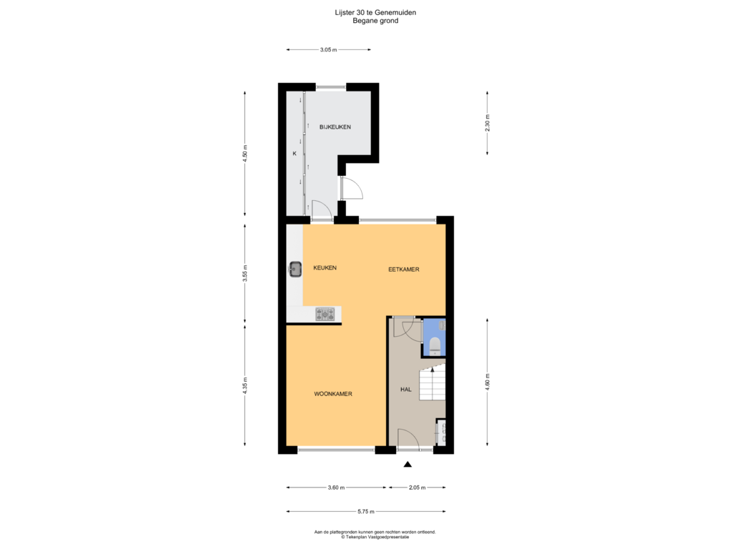 Bekijk plattegrond van Begane grond van Lijster 30