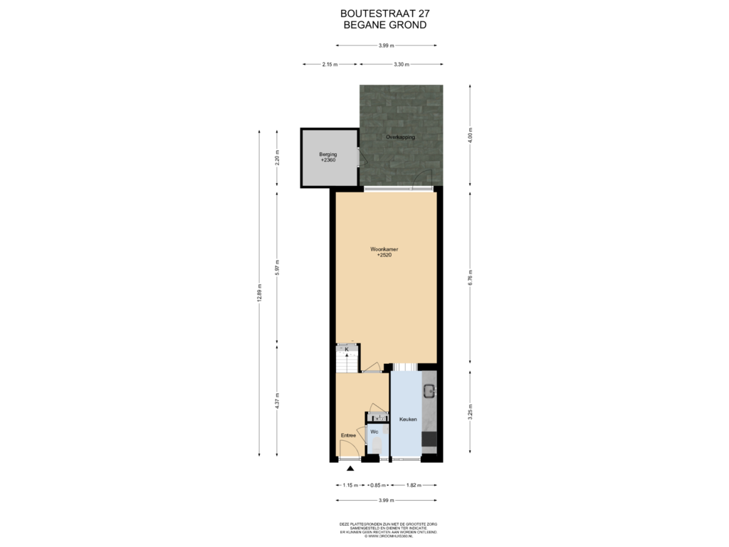 Bekijk plattegrond van Begane grond van Boutestraat 27