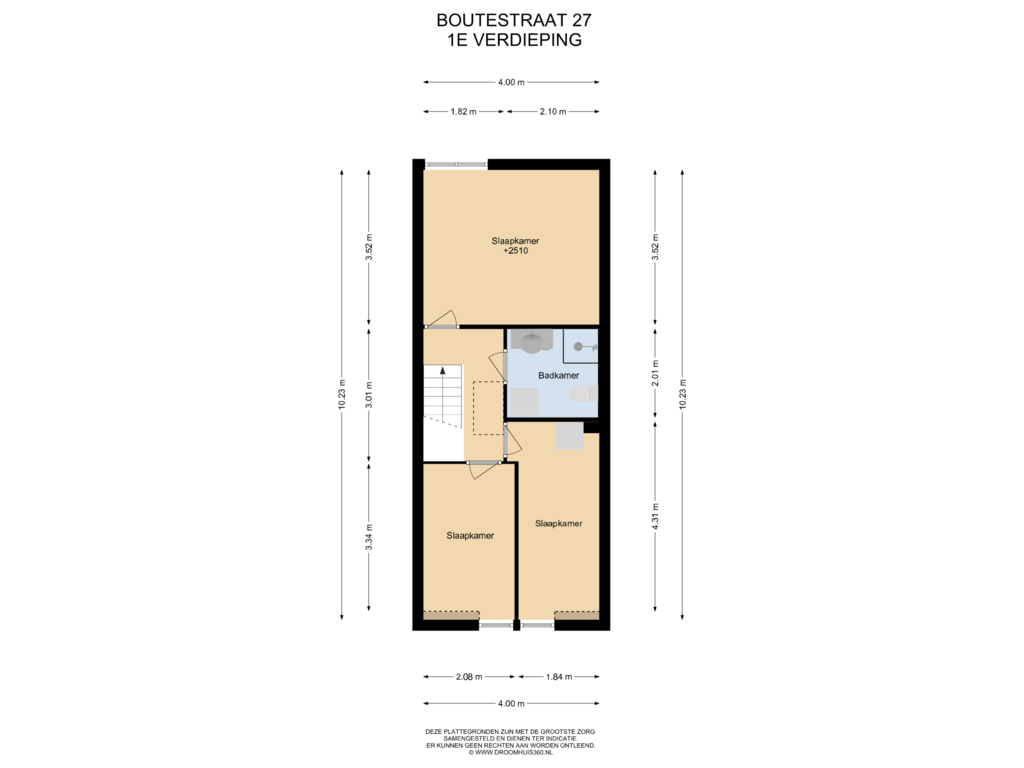 Bekijk plattegrond van 1E Verdieping van Boutestraat 27