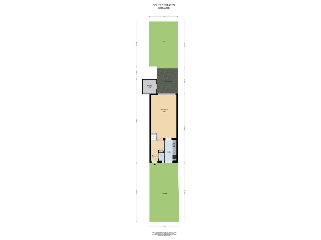 Bekijk plattegrond van Situatie van Boutestraat 27