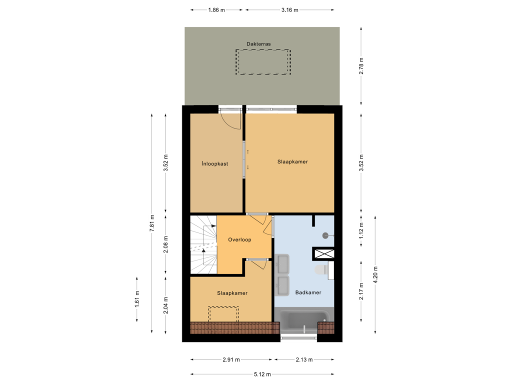 Bekijk plattegrond van Eerste verdieping van Klaproosstraat 8