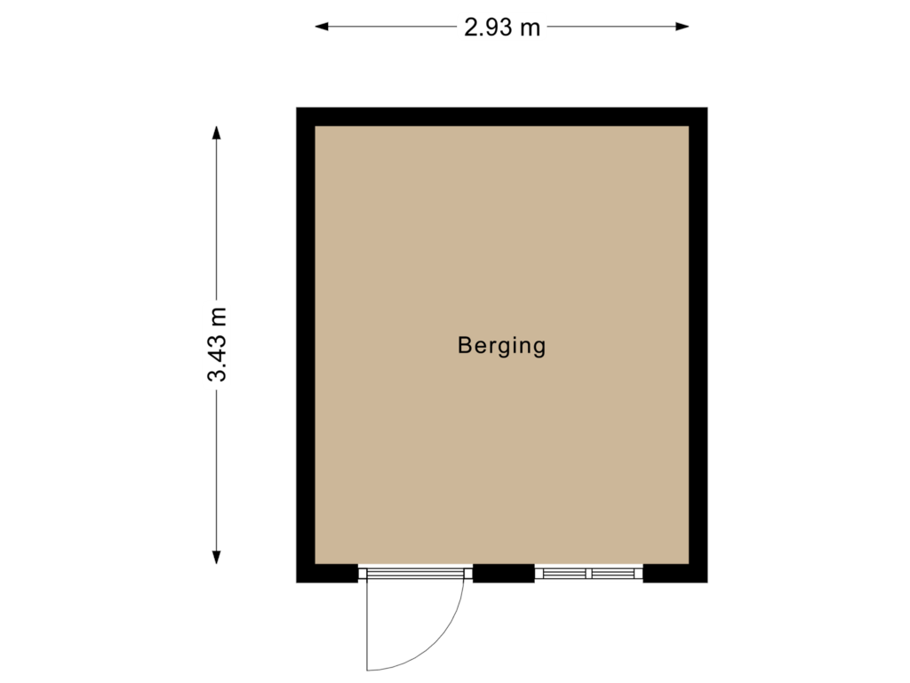 Bekijk plattegrond van Berging van Klaproosstraat 8