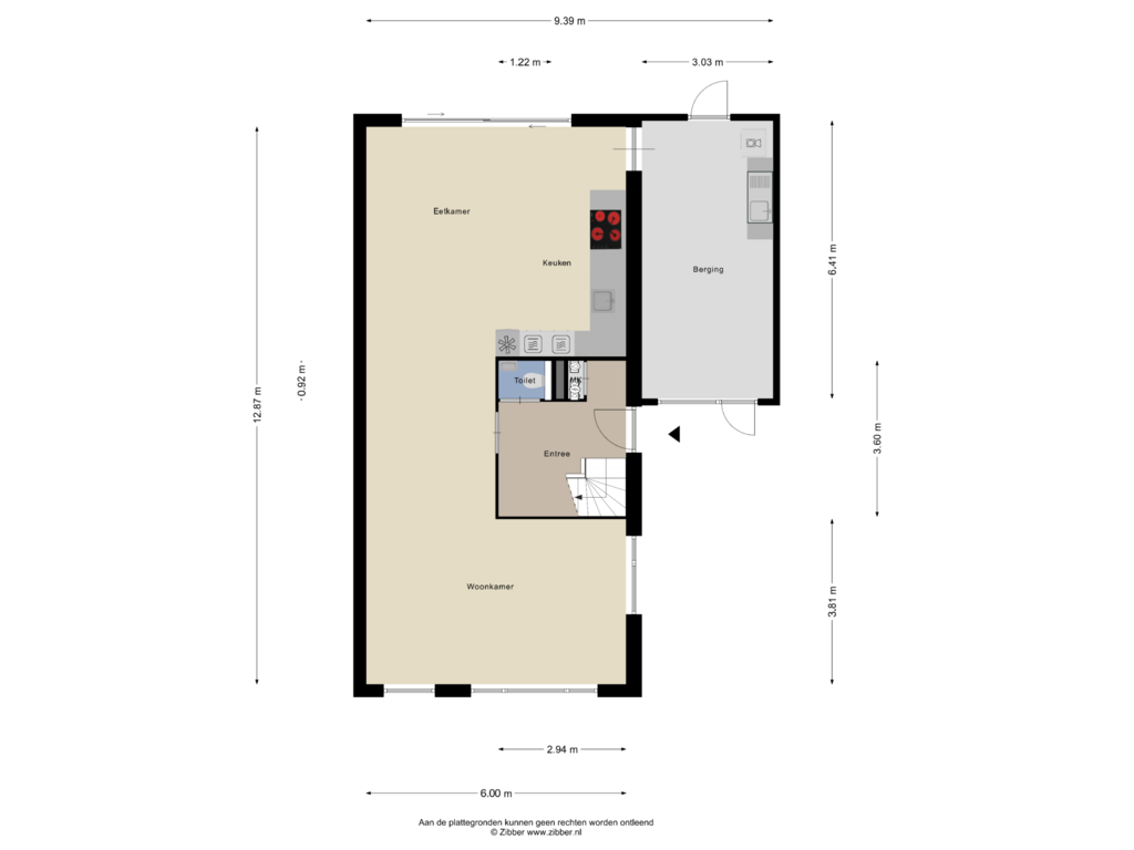 View floorplan of Begane Grond of de Strohuls 9