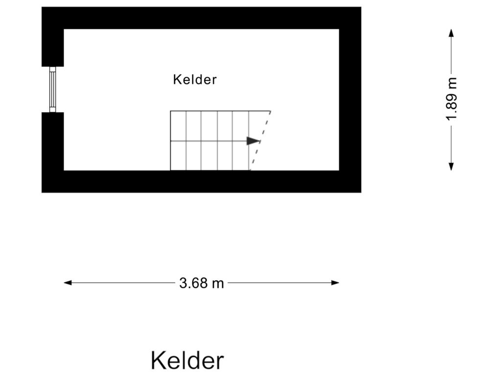 Bekijk plattegrond van Kelder van Hagelkruisweg 5