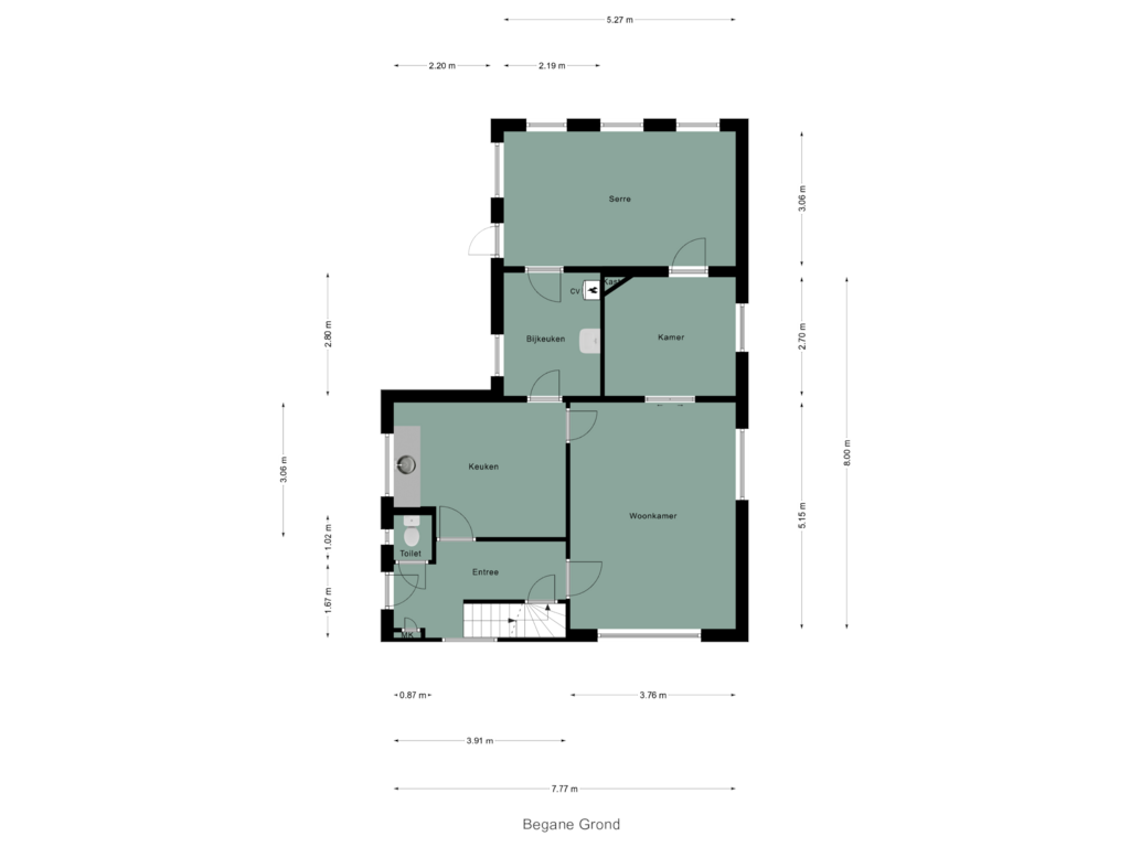 Bekijk plattegrond van Begane Grond van Hagelkruisweg 5