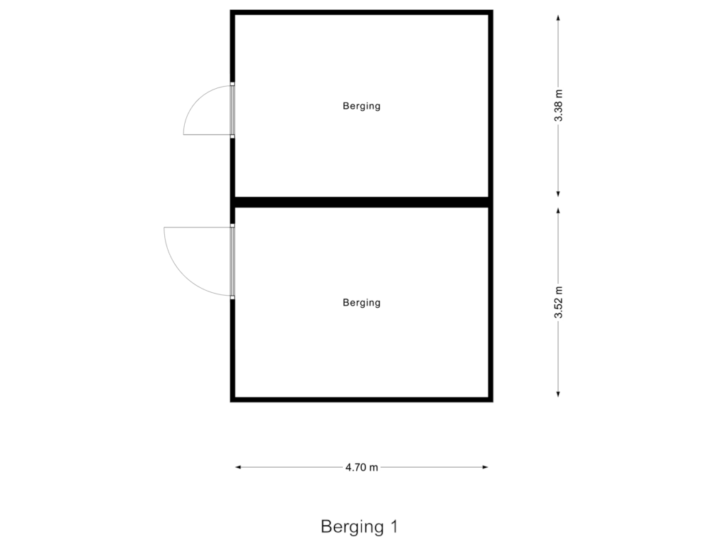 Bekijk plattegrond van Berging 1 van Hagelkruisweg 5