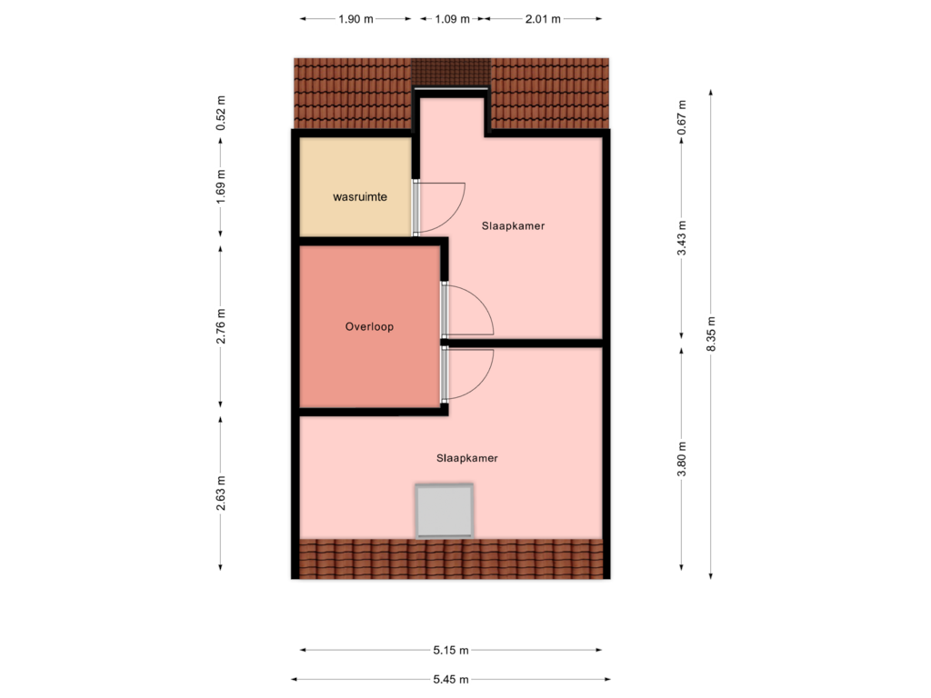 View floorplan of Tweede verdieping of Westeinde 13