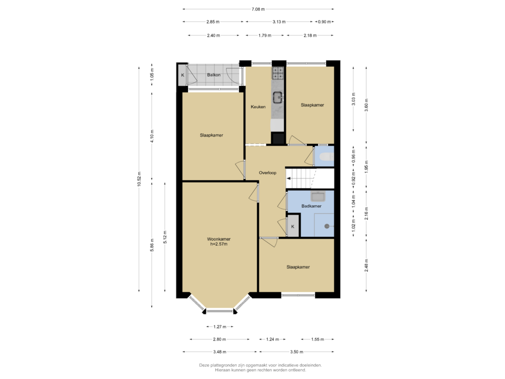 Bekijk plattegrond van 2e  Verdieping van Bilthovenselaan 6