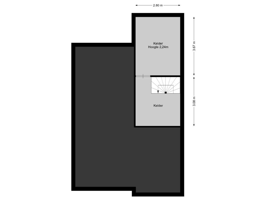 View floorplan of Kelder of van Weesstraat 11