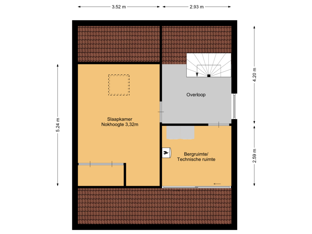 View floorplan of 2e verdieping of van Weesstraat 11