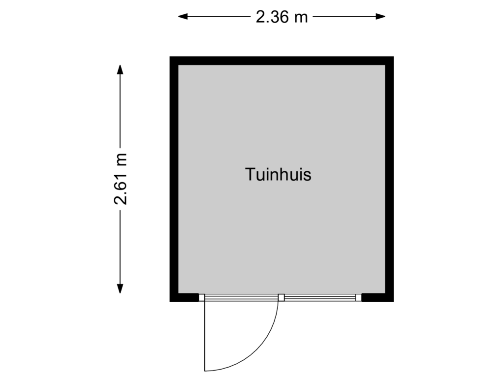 View floorplan of Tuinhuis of van Weesstraat 11