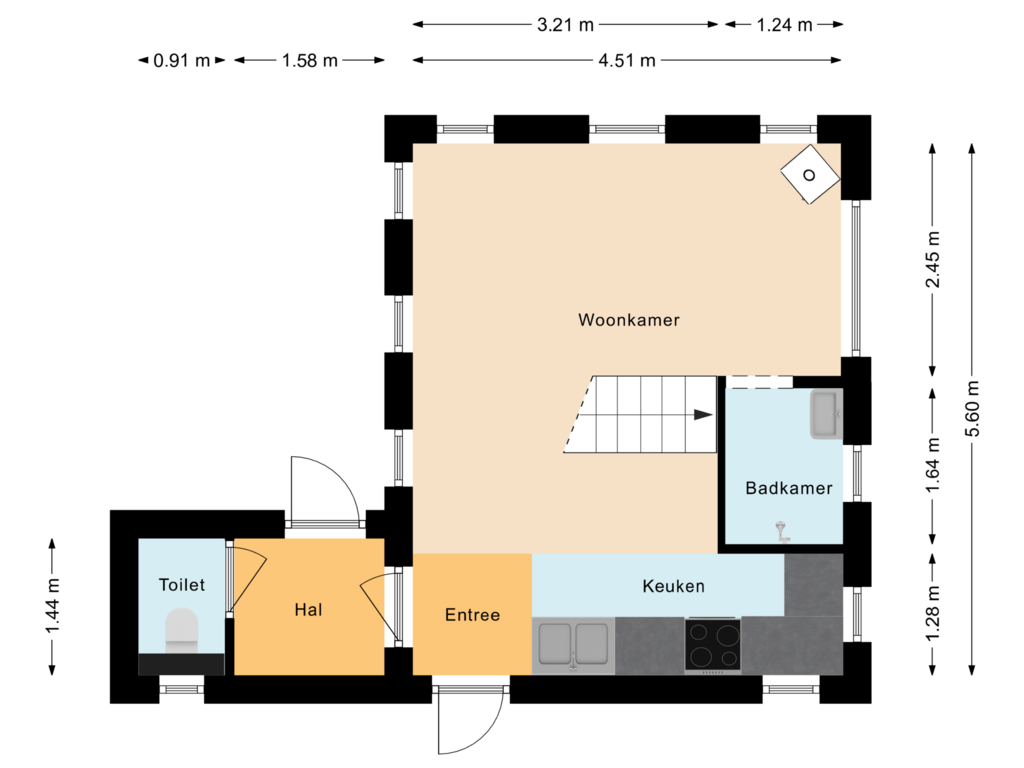 View floorplan of Bijgebouw of Bovenveldsweg 2