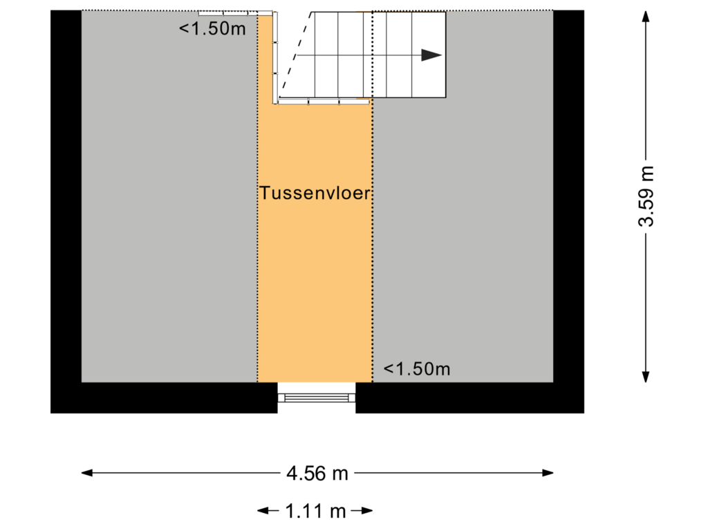 View floorplan of Bijgebouw - Tussenvloer of Bovenveldsweg 2