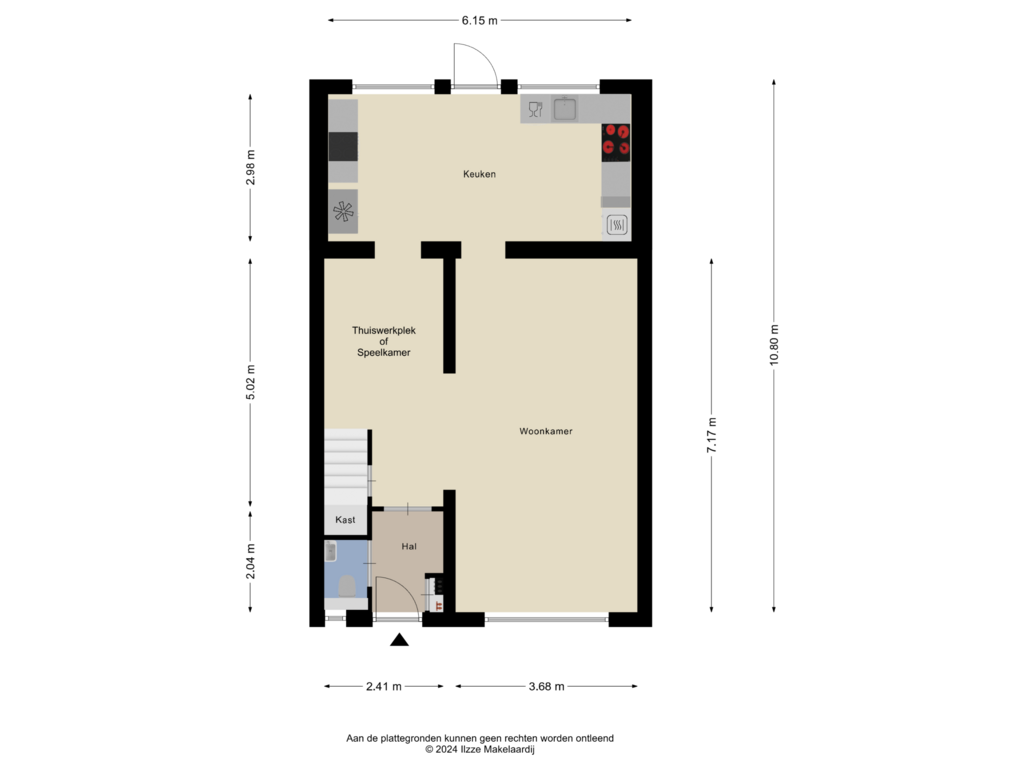 Bekijk plattegrond van Begane grond van Bachlaan 26