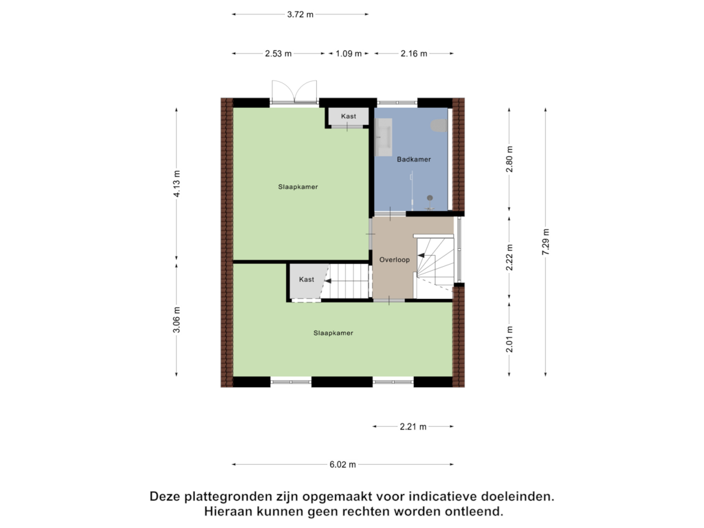 Bekijk plattegrond van Eerste Verdieping van Middellaan 11