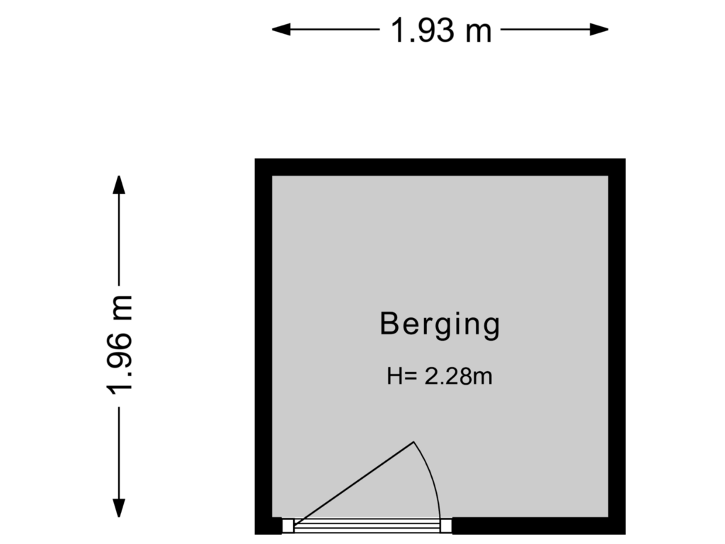 View floorplan of Berging of Rozenhof 82