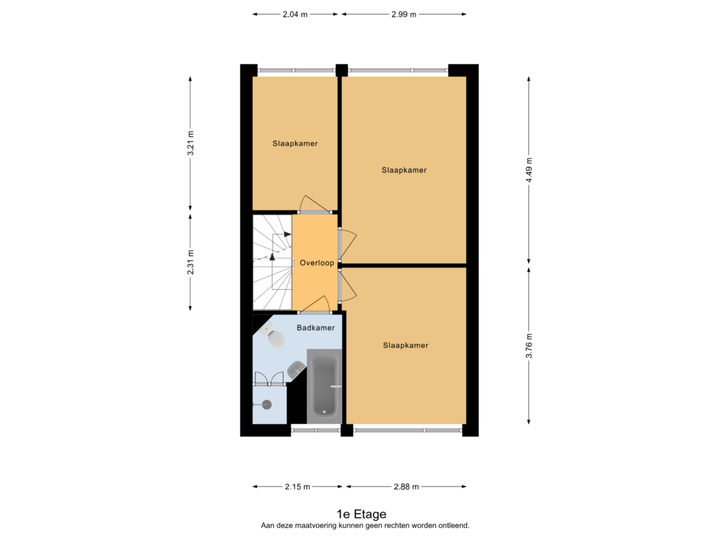 Bekijk plattegrond van 1e Etage van Duizendschoon 31