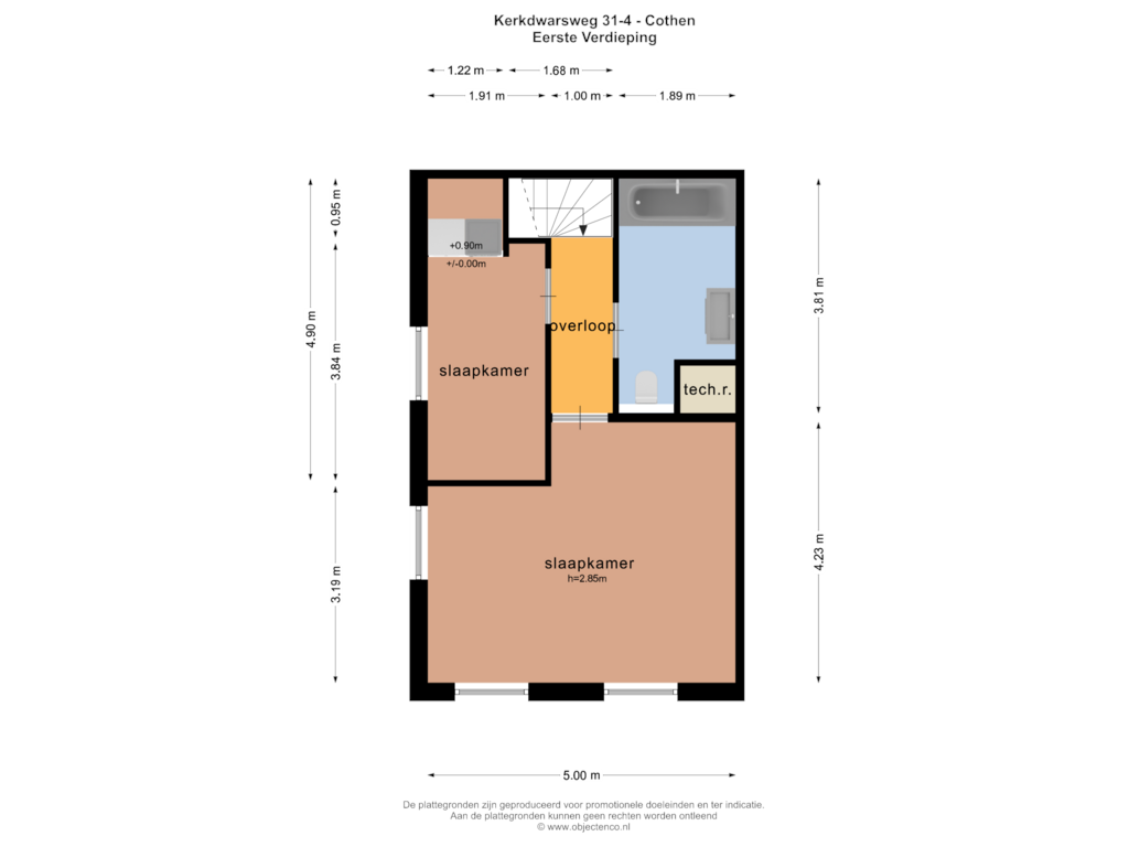 View floorplan of Eerste Verdieping of Kerkweg 30-E