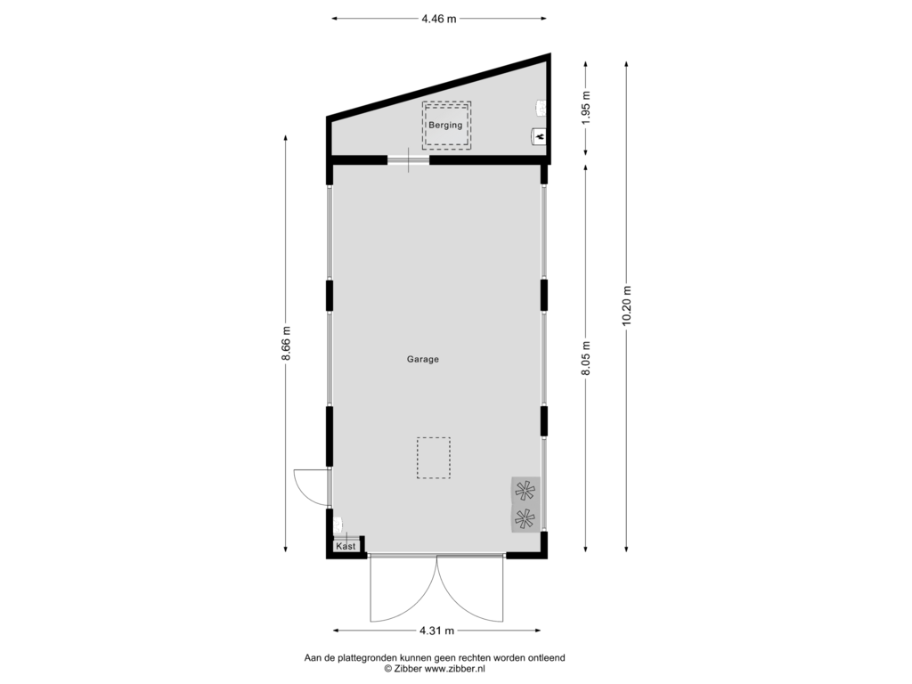 Bekijk plattegrond van Garage van Sluisweg 7