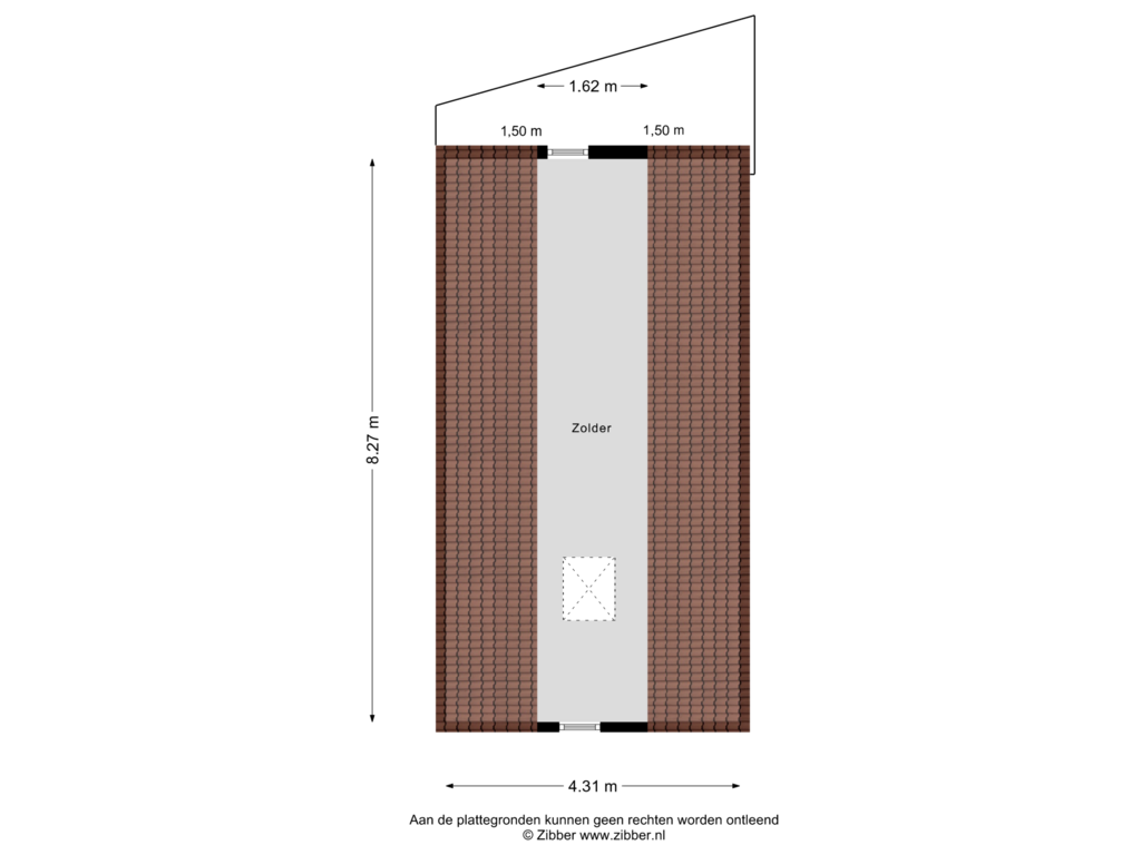 Bekijk plattegrond van Zolder van Sluisweg 7