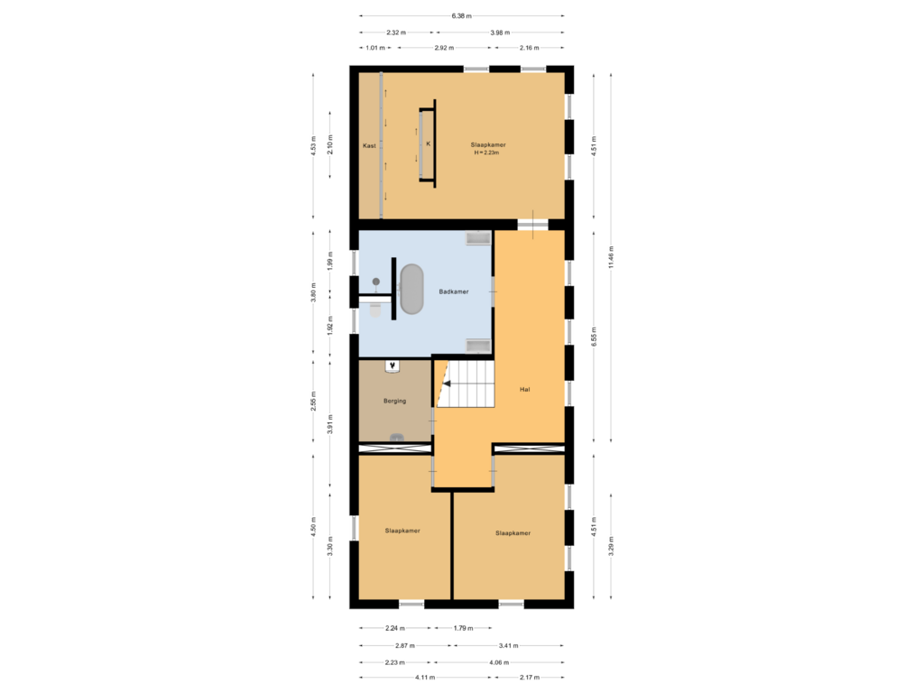 View floorplan of Souterrain of Kanaalweg 45