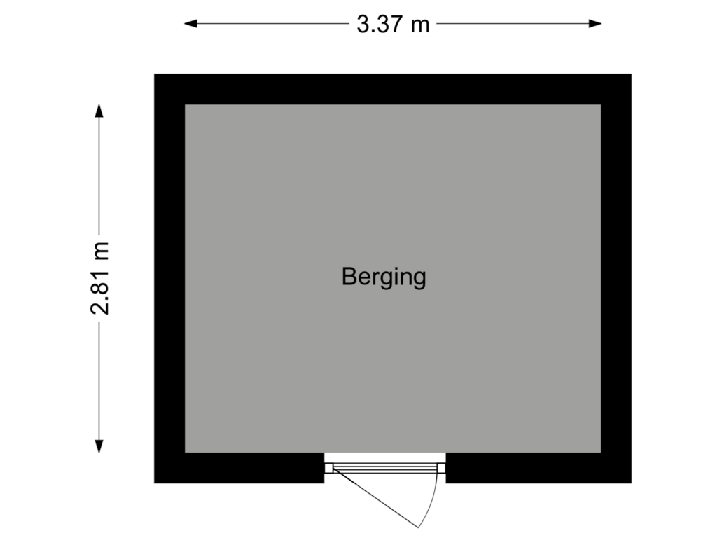 View floorplan of Berging of Thorbeckestraat 31