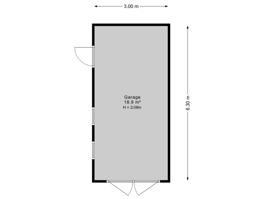 Bekijk plattegrond van Garage van Camstrastrjitte 14