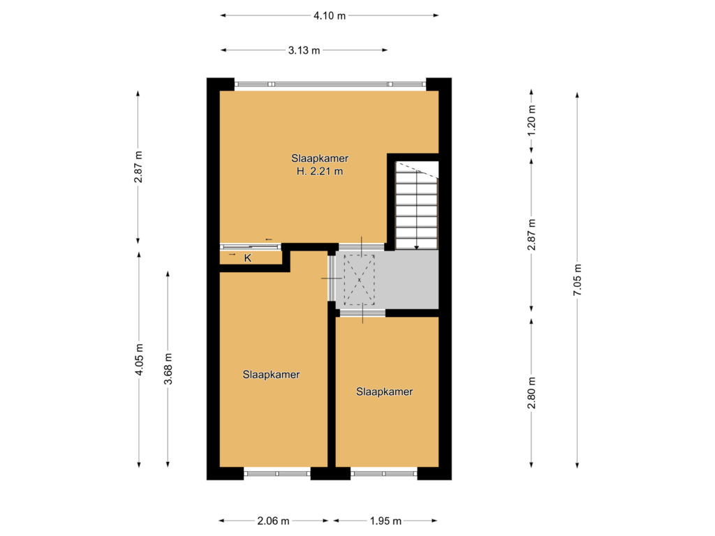 Bekijk plattegrond van Eerste verdieping van St.-Winfridusstraat 37